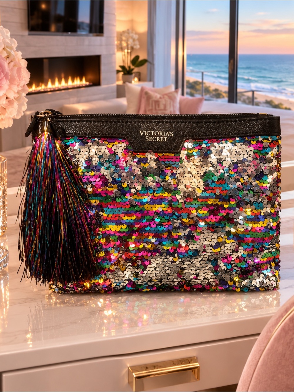 Victoria's Secret Cosmetic Bag with 5 Piece Bundle